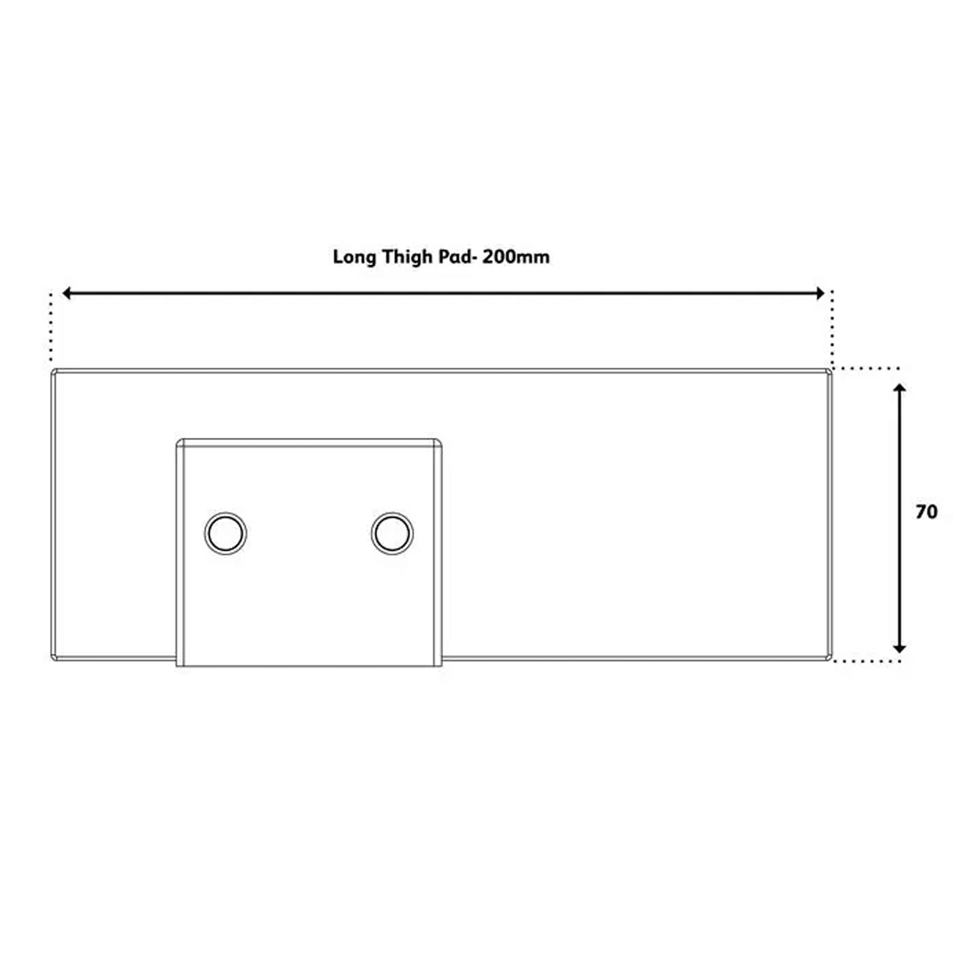 thigh pad long dimensions