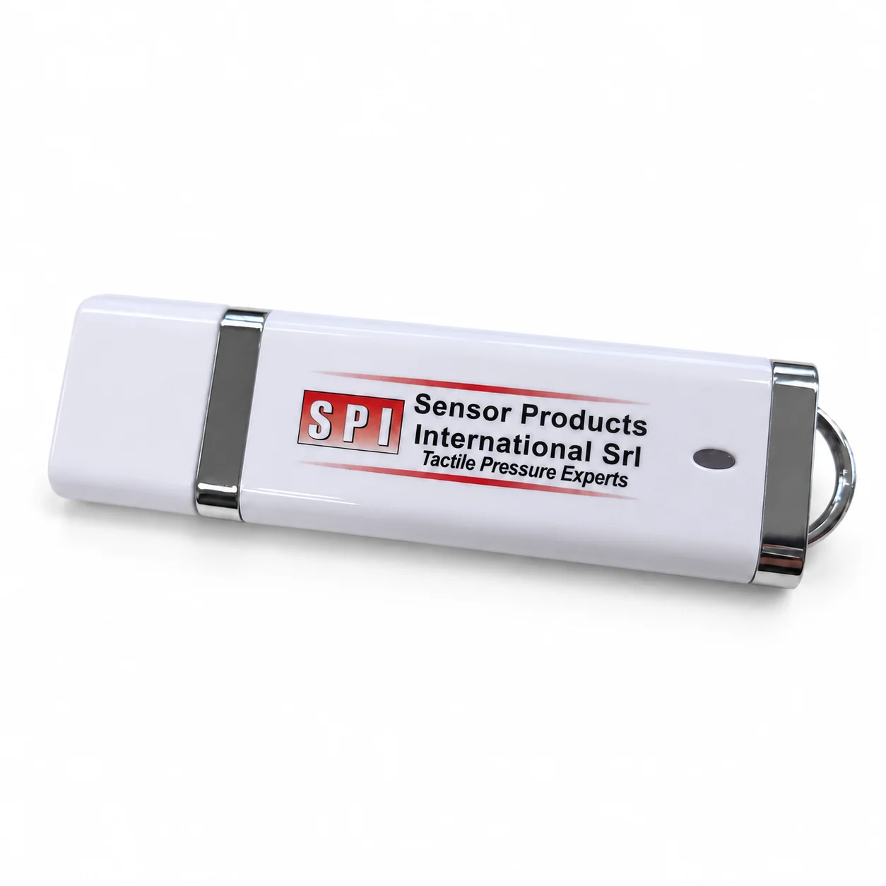 Glossy white SPI USB drive accessory for the Tactilus pressure mapping system